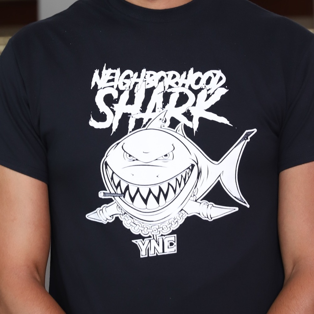 Neighborhood Shark short sleeve t shirt! By YNC Crashout
